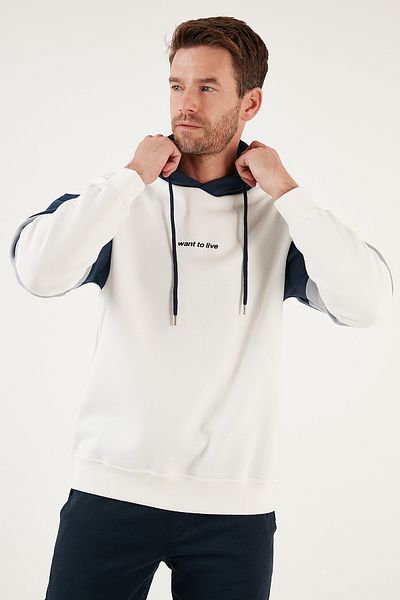 Buratti Color Blocked Regular Fit Hooded Raster Χειμερινός ιδρώτας Ανδρικός ιδρώτας 5905299