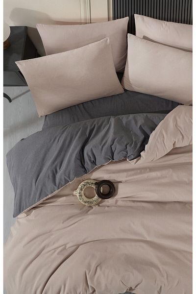 Loyal Home Set cuvertură dublu cearșaf elastic - maro