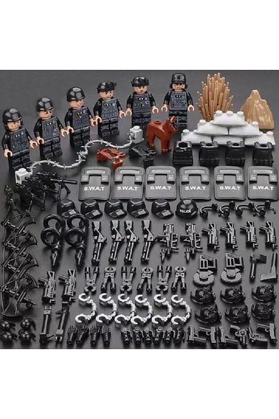 marimari 6-Piece Swat Soldier Set All Accessories Included in the Image