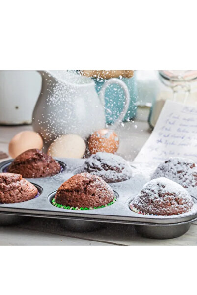 Multiamo 6Lı Muffın Kek Kalıbı Tepsisi Kek Kalıbı Yanmaz Yapışmaz Fırın Mini ...