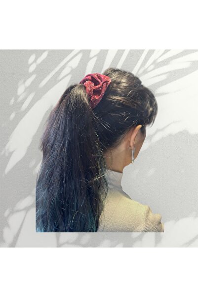 Dema Set of 3 Glitter Fabric Black-red Elastic Buckles