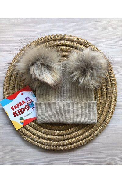 ŞAPKAKİDS Double Pompom Beret
