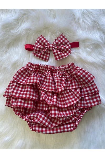 ŞAPKAKİDS Baby Girl Ruffle Shorts