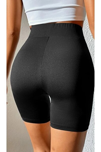 Lion Collection Легінси з високою талією чорні відновлювальні шорти