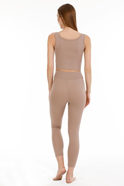 Sensu Women's High Waist Ribbed Leggings Tyt110