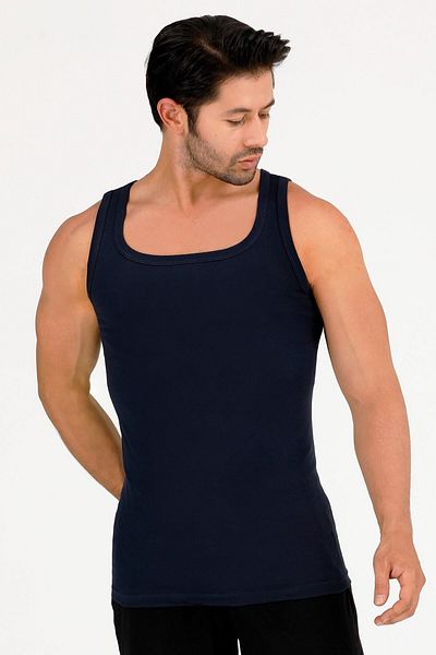 Sensu Ανδρικά εσώρουχα Navy Blue 2 Pack 100% Cotton - Eat7006