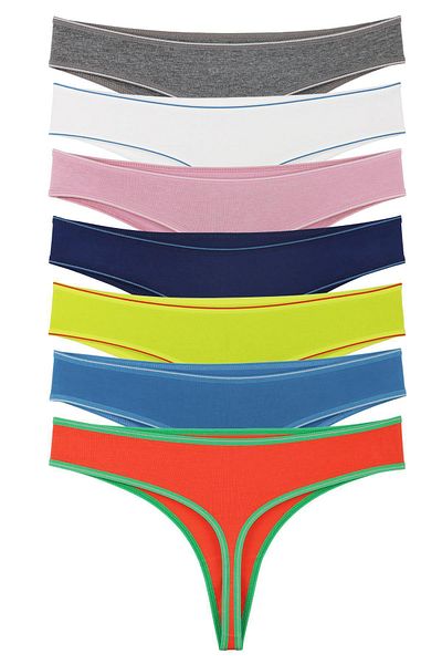 Sensu Pack of 7 Thong Panties - Women's Kts3078