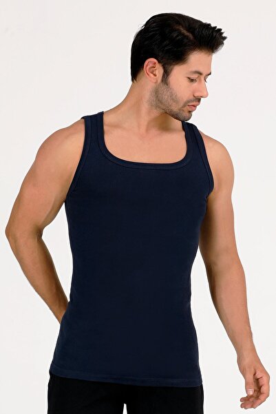 Sensu Erkek Atlet %100 Pamuklu 2'li Paket Set Lacivert Eat7006