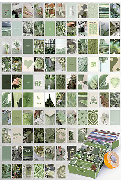 GUGUK Sage Temalı 99 Adet Duvar Poster Seti, Özel Tasarım Kutulu, Oda Dekoru ...