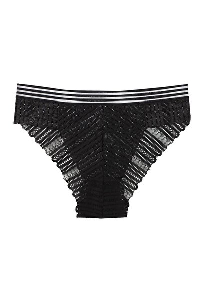 Sensu Kts2068 – Súprava 3 dámskych čipkovaných bikínových nohavičiek (široký strih)