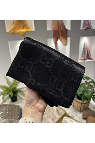 Suhal İTHAL PARLAK G DESEN ŞAL SİYAH