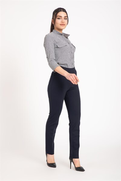 Villager&Son Vs Klasik Çelik Örgü Tayt 007 Lacivert