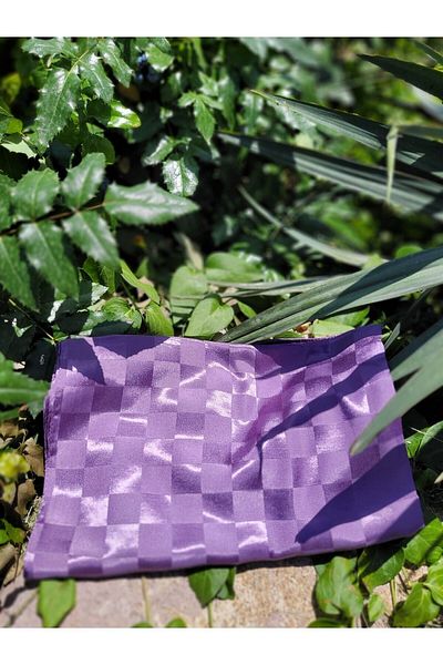 FRESCO SCARFS Γυναικείο χιτζάμπ Μεταξένιο βαμβακερό ζακάρ γυαλιστερό σάλι με μοτίβο σάλι*λιλά