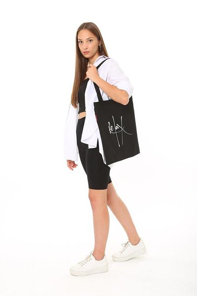 Baghashtag Relax Black Cloth Bag Printed