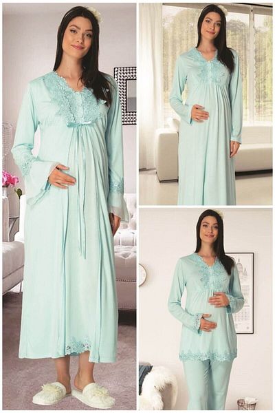 By Mecit Pijama Maternity Set of Four Carpediem 1519