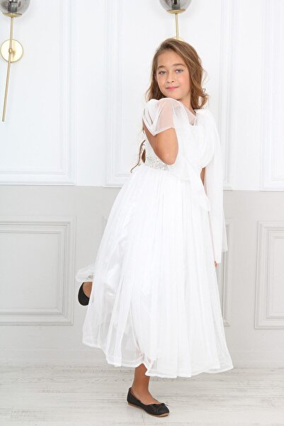 Jannock Kız Çocuk Pul Payet Abiye Elbise