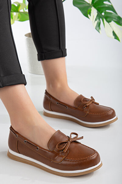 Goteen حذاء راقصة الباليه النسائي ذو القوس البني لتقويم العظام