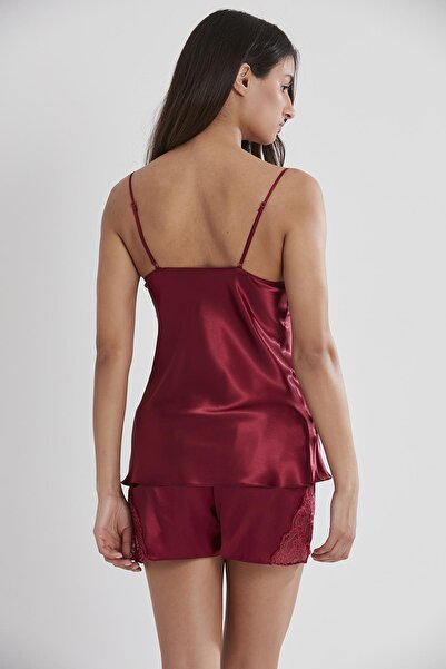 Pierre Cardin Saten Dantelli Şort - Babydoll Takım - 425