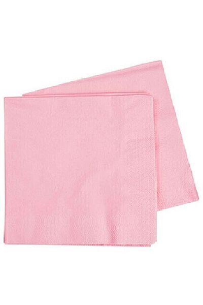 ASRIN EĞLENCESİ Plain Pink Colored Presentation Napkin 16 Pieces Decorative Aesthetic Birthday Party Concept 33X33 cm