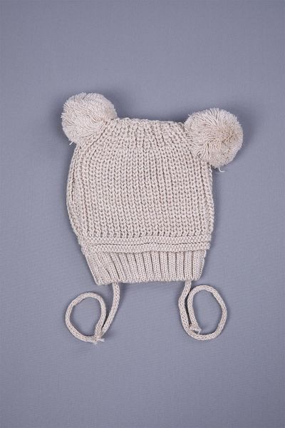 Babyhola Knitwear Double Pompom Tied Baby Girl Boy Newborn 0-3 Months Beret 0946