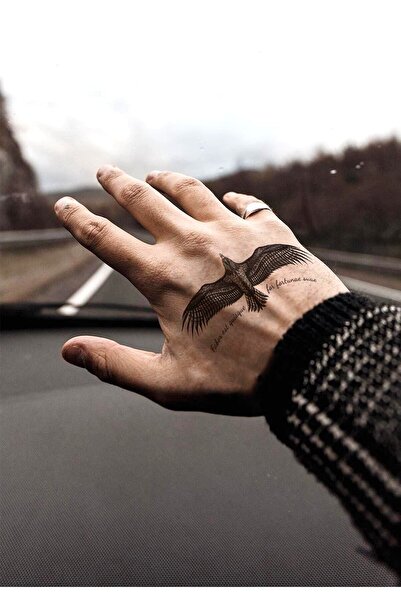 BP Tattoo Rogue Kartal Ve Yazılı Unisex Geçici Dövme