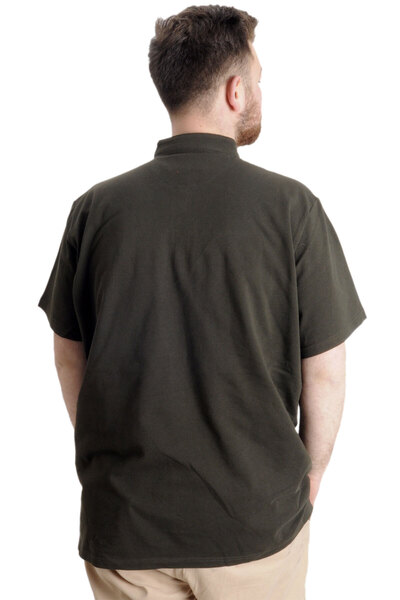ModeXL Mode Xl Large Size Men's T-shirt Prevailing Collar Md Logo 22326 Khaki