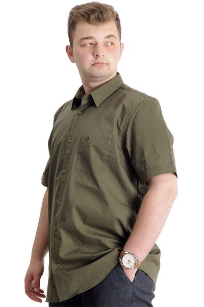ModeXL Mode Xl Large Size Ανδρικό Κλασικό Πουκάμισο Lycra 20352 Χακί