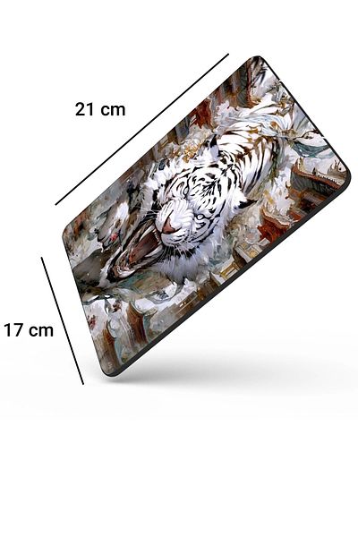 SonicTouch China White Tiger (White Tigger) Anti-Slip Gaming Gamer Seamless Mouse Pad/Pad 17x21cm
