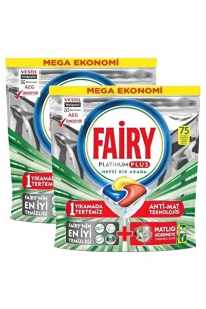 Fairy Platinum Plus Bulaşık Makinesi Tableti 75 Li X 2 Adet