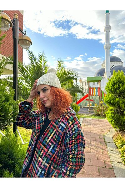 Gönülden Tasarım Sequin Sequined Pompom Πλεκτά Γυναικεία Beanie Girl Beret