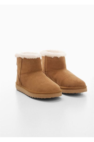MANGO Kids Botine Bej Pentru Copii