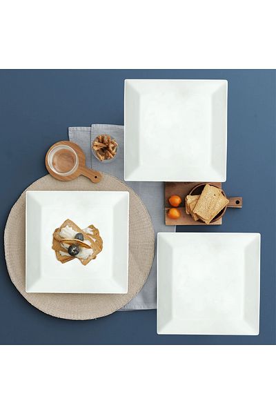 Güral Porselen Merid Series Width*Length 24*24 cm Plate 6 Pieces