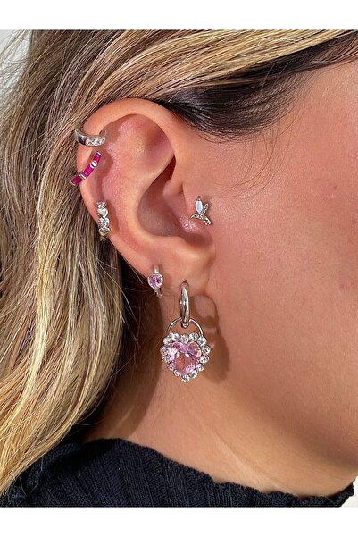 h&b design jewel İthal Kalpli Küpe