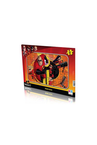 Ks Games Incredibles Family Incredible Family 2 Frame Puzzle 24 Pieces