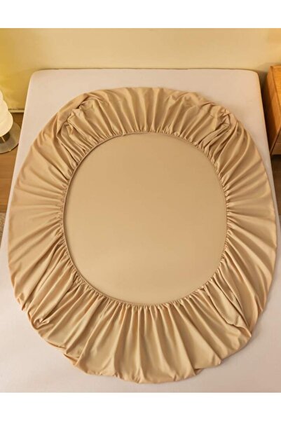 Totem Ranforce Cotton Milk Brown Elastic Sheet Set with Pillowcase