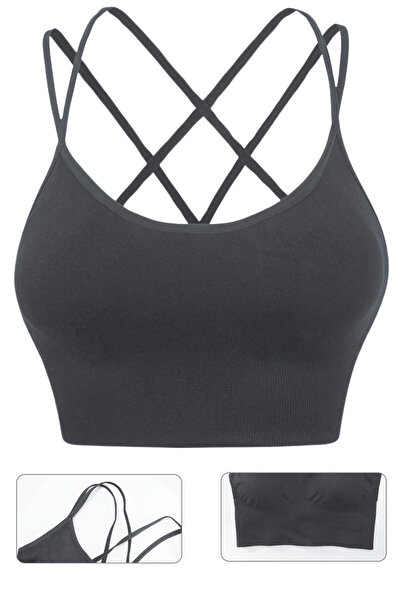 GHASSY CO. Women's Cross Back Yoga Exercise Fitness Sports Bra CRS003