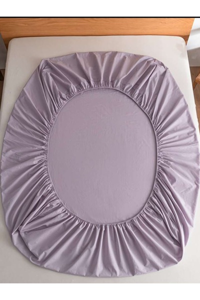 Totem Ranforce Cotton Lilac Elastic Sheet Set with Pillowcase Single 100 x 200