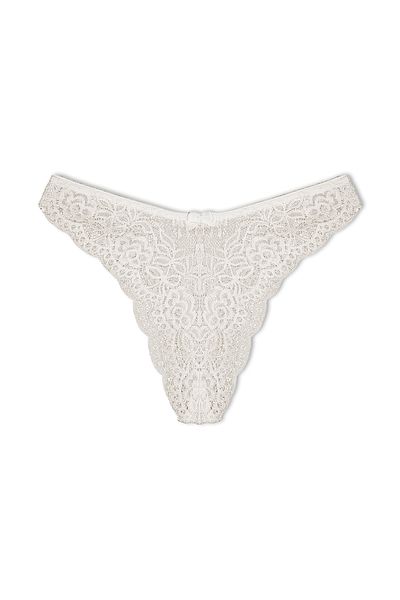 MİSTİRİK Tasali Model Full Lace Βραζιλιανό Μοντέλο Ευέλικτο Υφασμάτινο Αθλητικό Εσωρούχο Εκρού Χρώμα