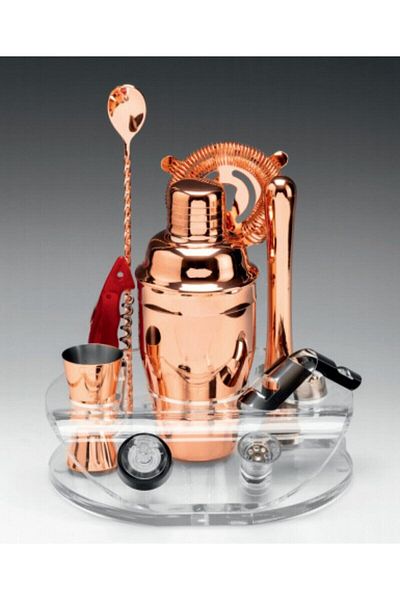 Arives Copper Bar Set with Acrylic Stand