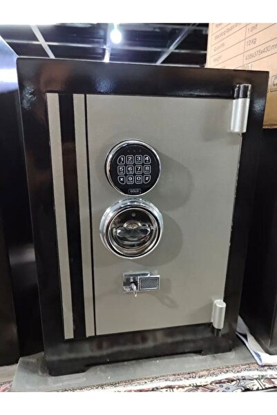 ömer faruk ÖMER FARUK 65CM SİYAH GRİ ÇELİK PARA KASASI ŞİFRELİ