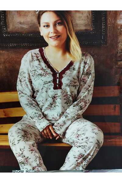 Duss трибутонна еластична памучна пижама в голям размер