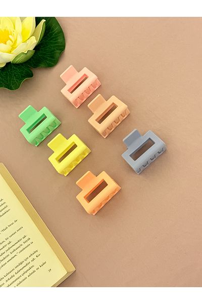 PREGIO Women's Colorful Small Size 6-Piece Square Elegant Latch Buckle