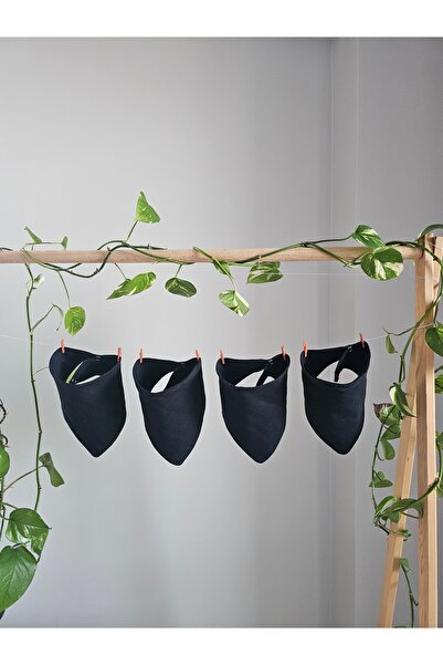 3Baby 4 Pieces Black 100% Organic Cotton Double Layer Muslin Baby Scarf & Dro...