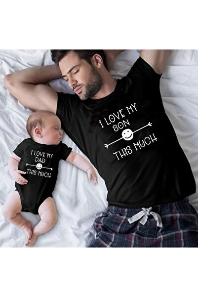 venüsdijital تي شيرت I Love My Dad This Much باللون الأسود (السعر: قطعة واحدة...