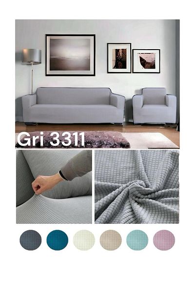 seltenet 3 3 1 1 Flexible Lycra Stretch Seat Cover Set - Couch Sofa Bed Cover