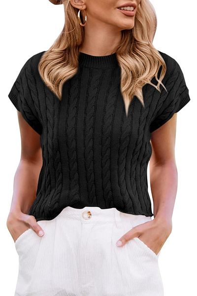 YOUKNITWEAR Pulover de tricotaj - Design cu gât crew