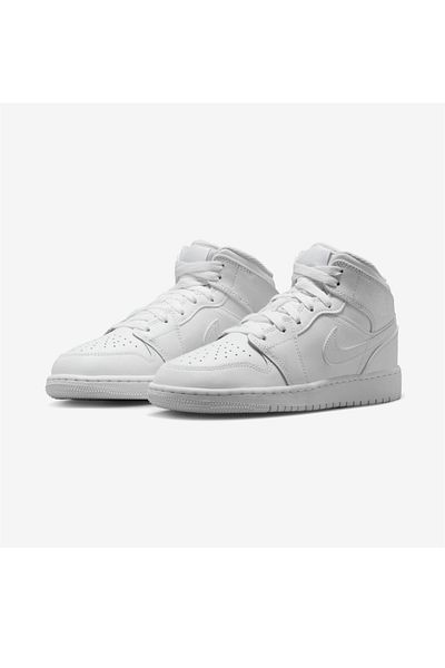 Nike Air Jordan 1 Mid GS - White Sneakers