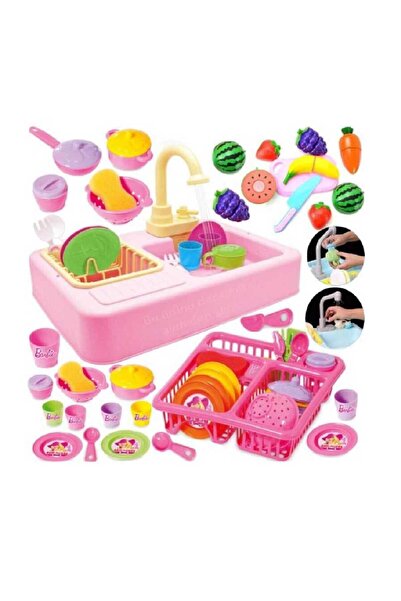 Numaca Pilli Çeşmeli Oyuncak Mutfak Seti Modern Lavabo 25 Parça - Bulaşıklık ...
