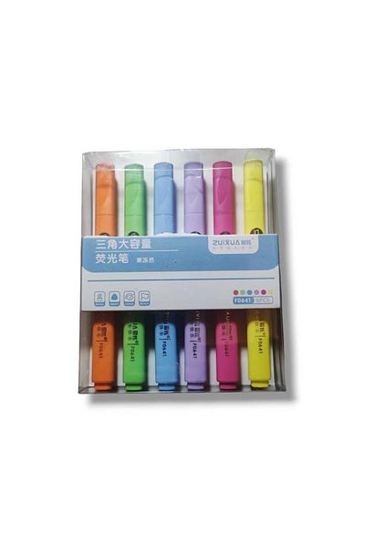 tüftürük 6 Colors Highlighter Set in Pastel Tones