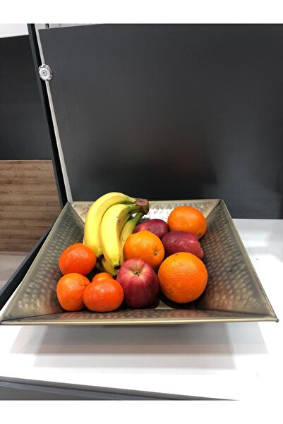 LUCKYHOMES Özel Üretim Galvaniz Gold Kaplama Masa Üstü Meyvelik,sunumluk Meta...
